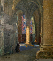Pierre Gaston Rigaud, intrieur de la cathdrale Notre-Dame de Chartres 